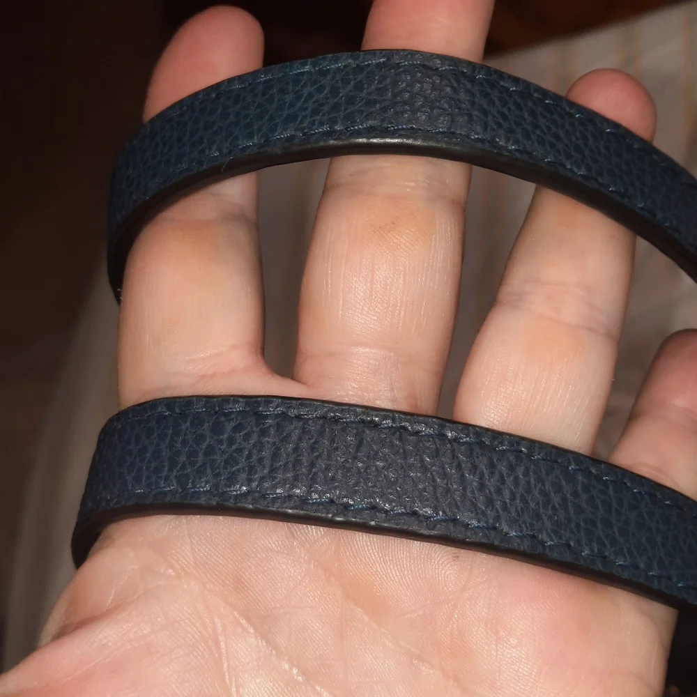 MARC JACOBS Editor Leather Tote Bag Blue Sea Navy Red Everyday Versatile Classic - Picture 15 of 16